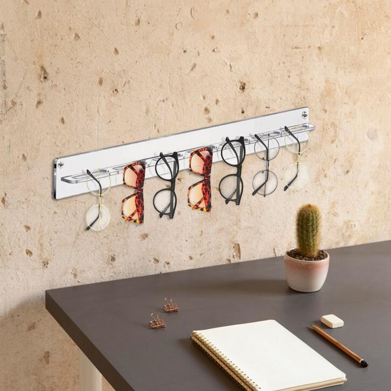 Sunglass Holder For Wall Acrylic Eyeglass Storage Display Holder Rack Multiple Eyeglass Stand Rack For 7 Sunglasses Organizer