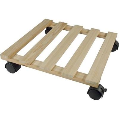 Plant Stand On Wheels - Fir - H7.4 X 35 X 35 Cm