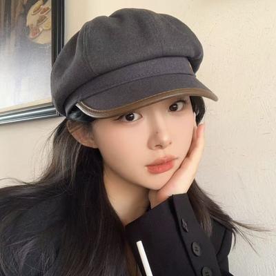 The British Style Newsboy Hat That Shows Off Your Face In Autumn and Winter Is Artistic and Versatile and It's A Trend of Painter Hats