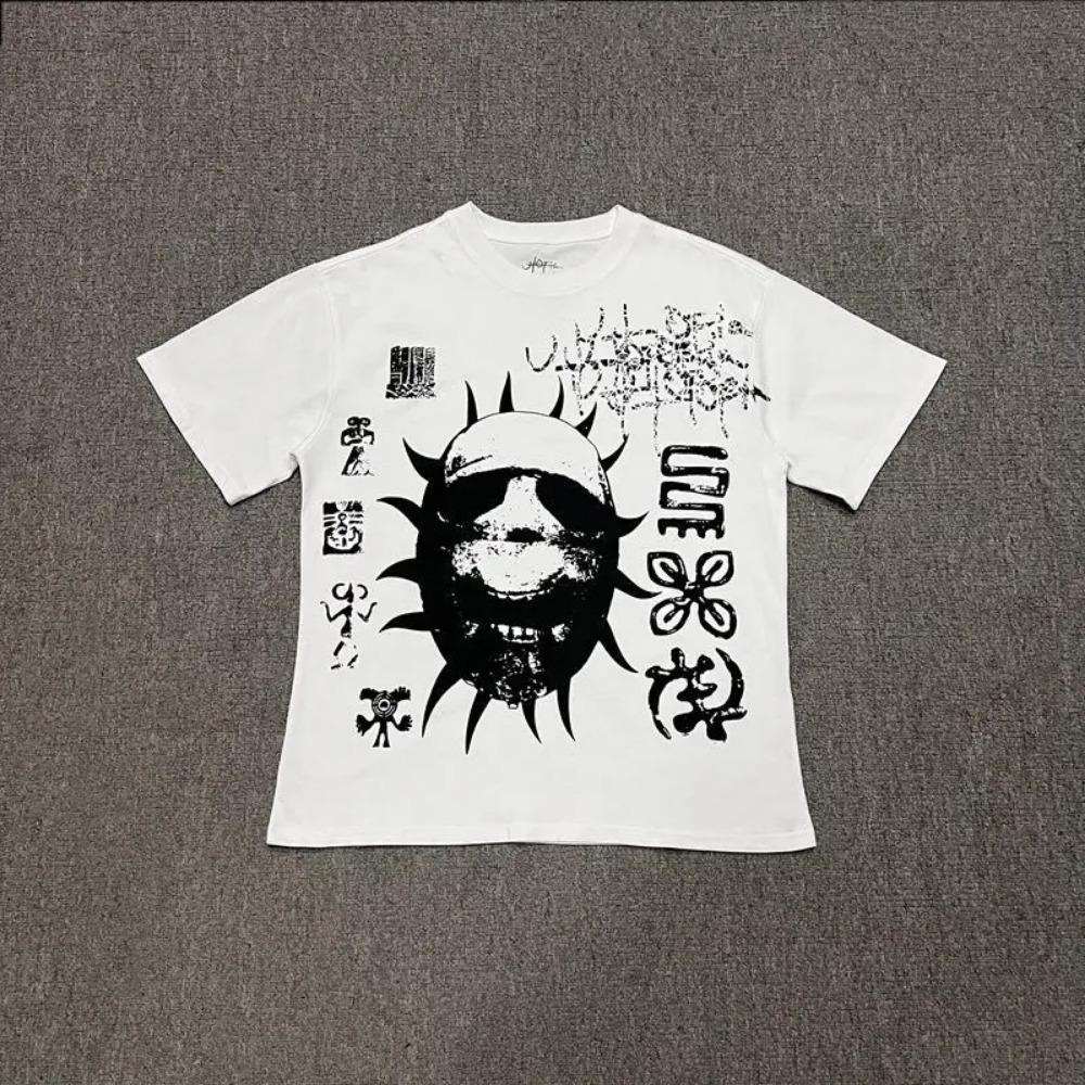 

Футболка свободного покроя с коротким рукавом и принтом альбома Cactus Utopia Joint Album, летняя, мужская, одетая, свободного покроя, Y2k M