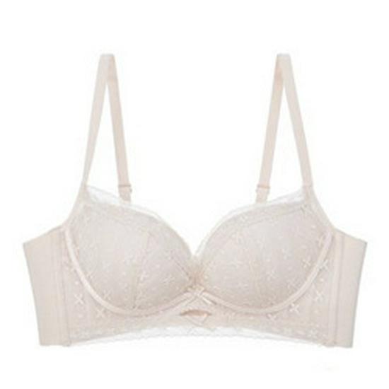 Retro Lace Underwire-Free Bra: Breathable, Comfortable, Summer Style for Small Chest, Thin Cup