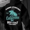 Vintage California Palm Tree Hoodie Unisex Men Women West Coast Surf Summer Back Print Graphic Streetwear Pullover Sweatshirt