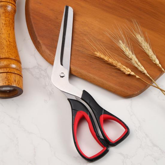 Yousheng Pizza Scissors, Non-Stick Pizza Scissors with Firm Grip Base, Food Grade Stainless Steel Pizza Cutter, Multifunctional Food Slicer & Pizza