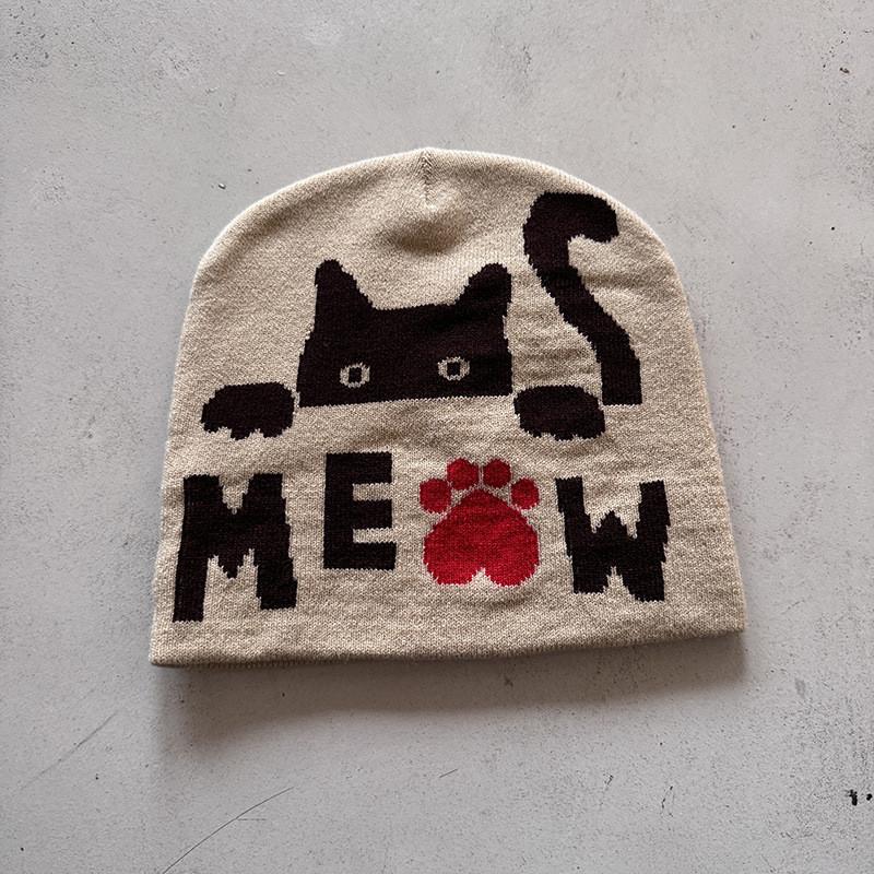 Acrylic Knit Hat For Women With High Top Design And No Brim For Cold Weather