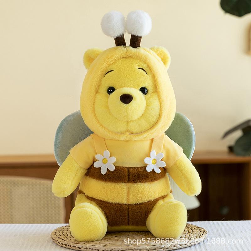 

Плюшевая игрушка Винни Пчела милая кукла-пухляш тряпичная кукла с девичьим сердечком подушка-игрушка подарок 35cm