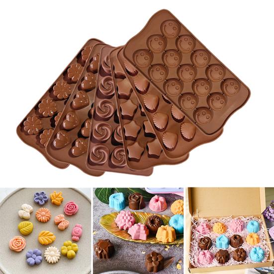 Yousheng 1 Set Cake Mold Silicone Chocolate Mold Heat Resistant Multifunctional Candy And Candle Mold for DIY Baking Kitchen Use