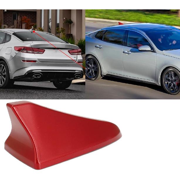 Shark Fin Roof Antenna Cover 96219 D5000EBQK ABS Roof Antenna Aerial Shell Replacement for Sonata Elantra (Red)