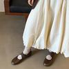 Sheepskin Version Mary Jane Shoes Women's 2025 Autumn New Low-heeled Ballet Shoes Cross-strap Retro Shallow Mouth Single Shoes Women