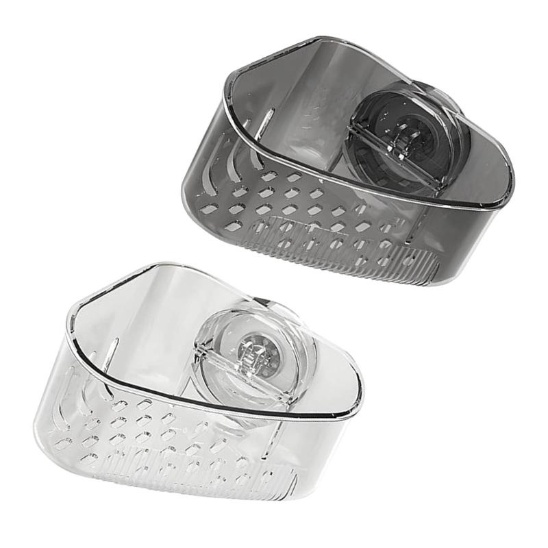 Suction Cup Corners Sink Organizers With Drainage Holes ABS Kitchen Bathroom Storage Shelf Easy Installation
