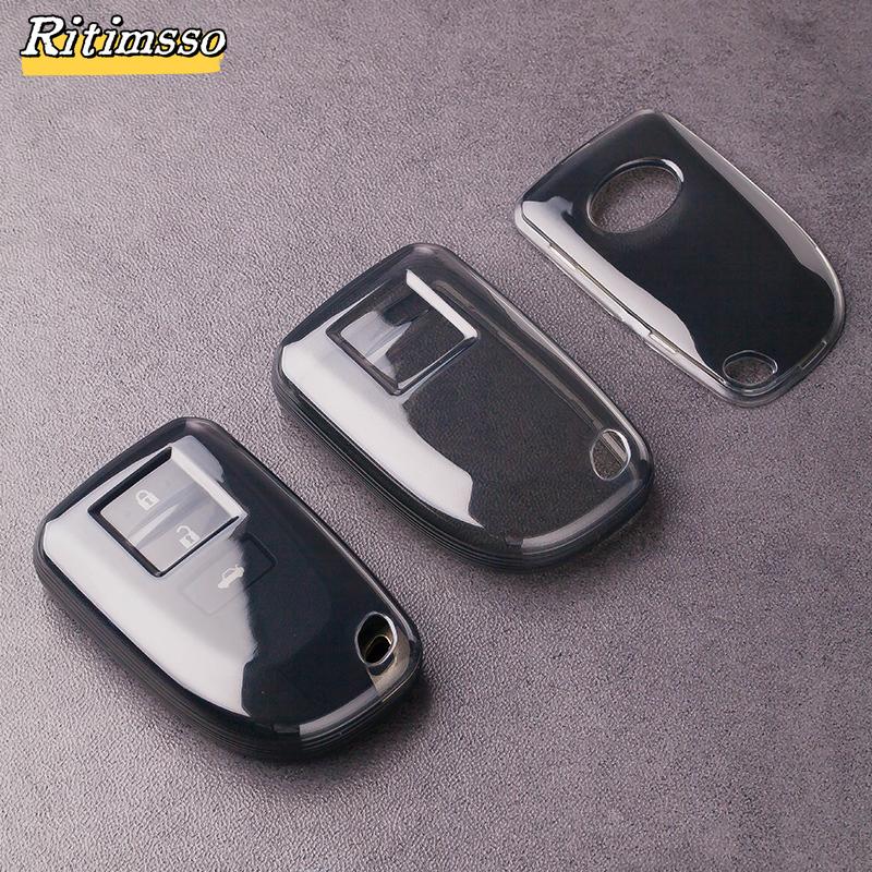 Tpu Car Remote Key Fob Cover Case Holder Shell For Toyota Yaris Yarisl X Hiace Vios Verso Camry Corolla Keychain Car Accessories