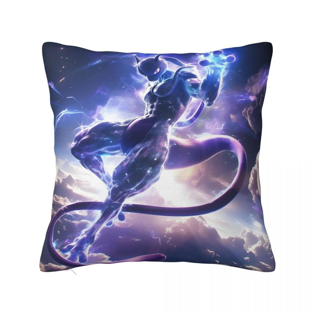 Japan Pokemon Mewtwo Cool Pillow Cover Soft Pillow Case Cushion Cover Morden Design Pillowcases For Chair Sofa Home Decoration