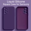 Square Original Liquid Silicone Case For Samsung Galaxy S23 S24 S22 S21 Ultra Plus FE A33 A53 A73 A34 A54 A52 A52S Full Cover
