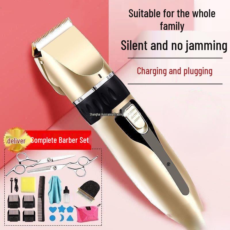 High-Power Silent Electric Hair Clipper for Barber Shop & Home Use