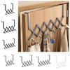 Retractable Clothes Coat Hooks No-Punch Hanging Coat Rack Door Hooks Hanger  Kitchen Supplies