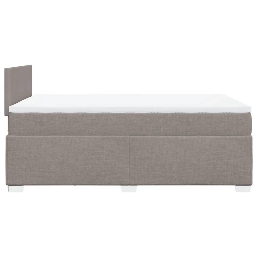 Vidaxl Letto Continentale Con Materasso, Taupe, Tessuto, 120X200 Cm