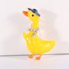 Fashion Cute Dripping Duck Brooch Alloy Yellow Animal Pin Simple Clothing Accessories Pendant Dual-use Fashion Accessories