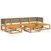 VidaXL 7-Piece Garden Sofa Set with Cushions In Acacia Wood and Rattan 3278908