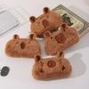 Plush Cute Capybara Pen Bag Funny Stationery Organizer Big Capacity Kids Gift