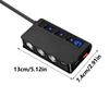 180W Car Charging Adapter Lighter Adapter Splitter Adapter USB Charger with Independent Switches and Voltmeter