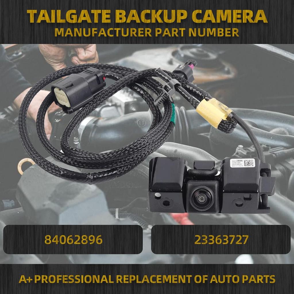Dasbecan Backup Camera Compatible with Chevrolet Silverado 2016-2019 & GMC Sierra 1500 2500 3500 Rear View Park Assist Camera Replaces# 84062896