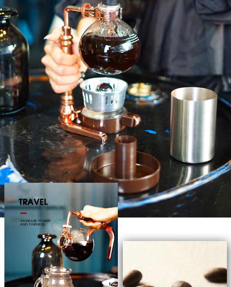 Household Glass Siphon Coffee Maker Set - 3 & 5 Serving Options