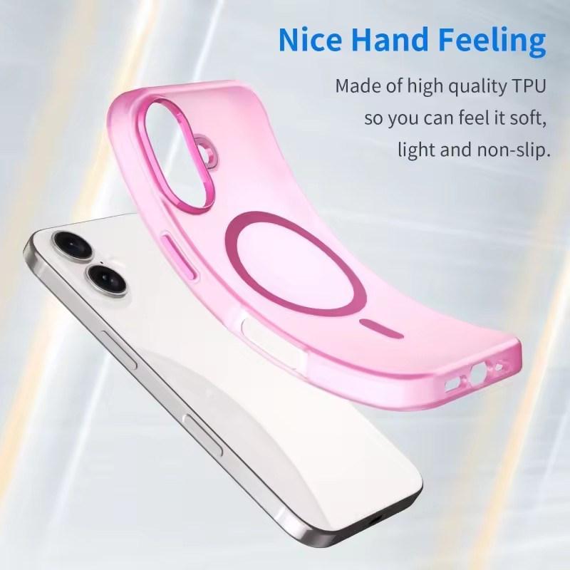 Luxury Magnetic Wireless Charge For Magsafe Case For iPhone17 Air 16E 15 14 13 12 11 Pro Max Plus Shockproof Colour Matte Bumper Cover