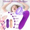 New Powerful Clit Sucker Tongue Vibrator Nipple Sucking Blowjob Clitoris Stimulator Masturbator