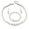 Pearl Necklace, Clavicle Chain, a Gift for Mom, Vintage Cheongsam-style Jewelry, Women's Summer Jewelry Set