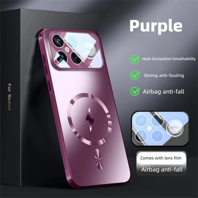 Magnetic Case for POCO F8 F7 F6 Pro F8 F7 Ultra Cover Heat Dissipation Hole Bumper Lens Film Cover for Magsafe Shell Fundas