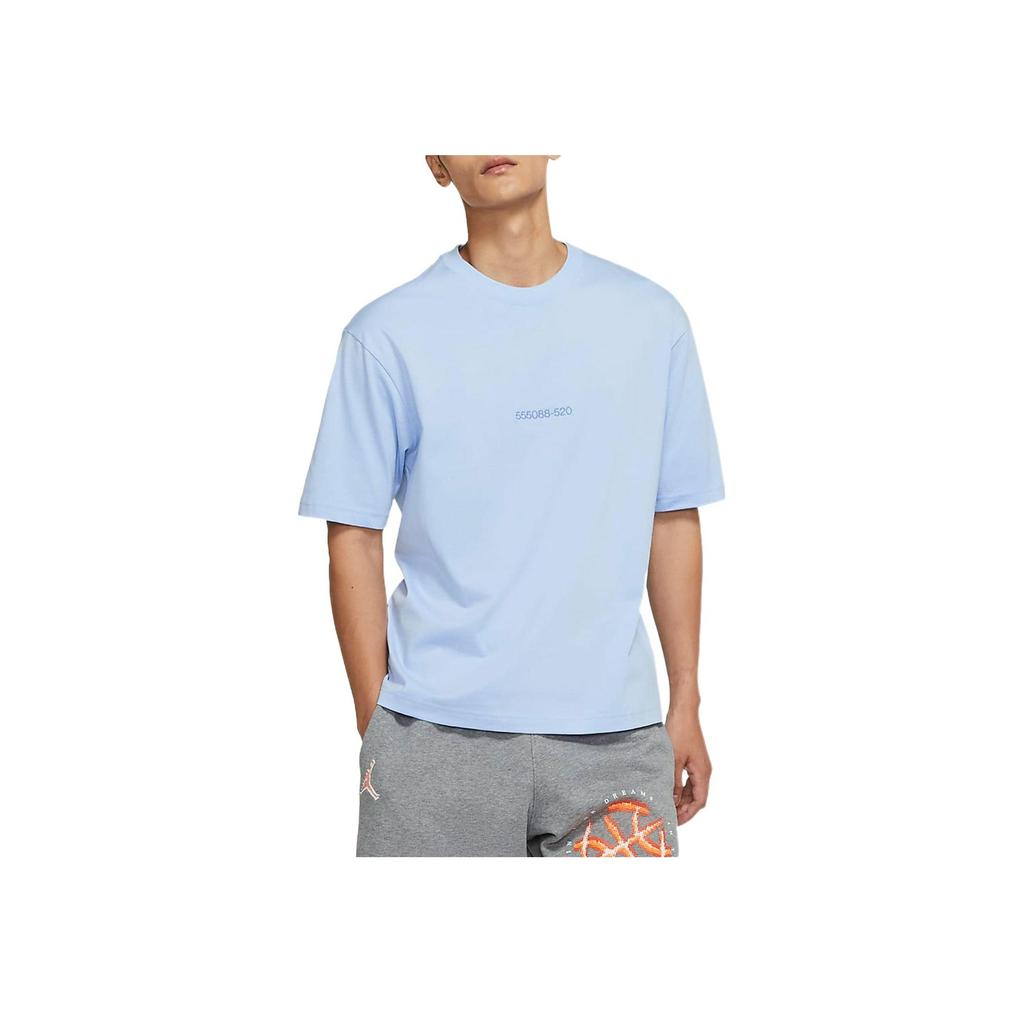 Jordan Casual Breathable Short Sleeve T-Shirt Men Tops Blue DR9621-468