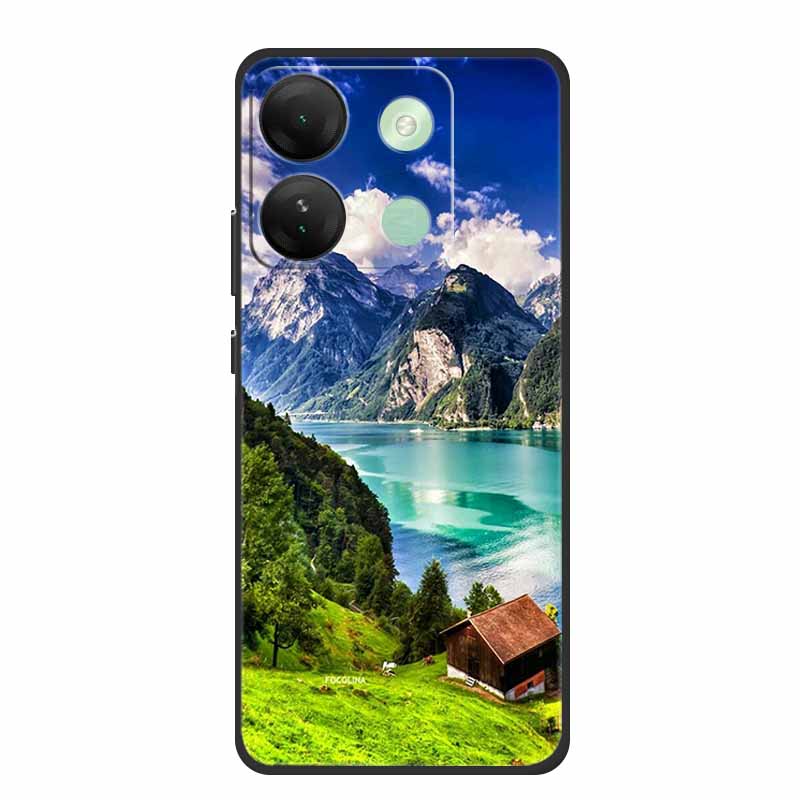 For Infinix Smart 7 HD Plus Case Black Silicone Soft Back Cover Case For Infinix Smart 7 Plus HD Phone Case Smart7 HD 7Plus Capa