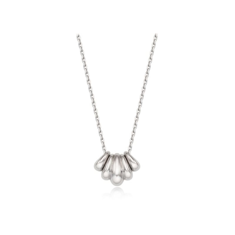 Tirr Lirr Luminous Bloom Silver-White Necklace TNTSVW02739S