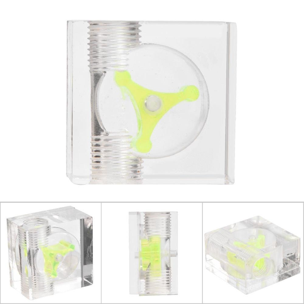 G1/4 Thread Flow Meter Indicator Green Water Flow Meter PC Water Cooling System  PC Water Cooling