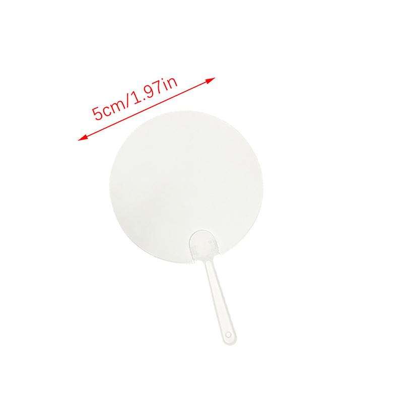 50 Stück 5cm Mini Transparente Leere Handfächer für Kinder DIY Kunst Hochzeitsparty Individuelle Gastgeschenke