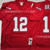 Vintage New England Patriots Football Jersey Short Sleeve Embroidered Sports Shirt