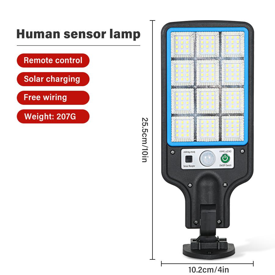 New Upgrade Outdoor Solar LED Lights 3 Light Mode With Motion Sensor Garden Courtyard Garage Waterproof LED COB Street Lamp