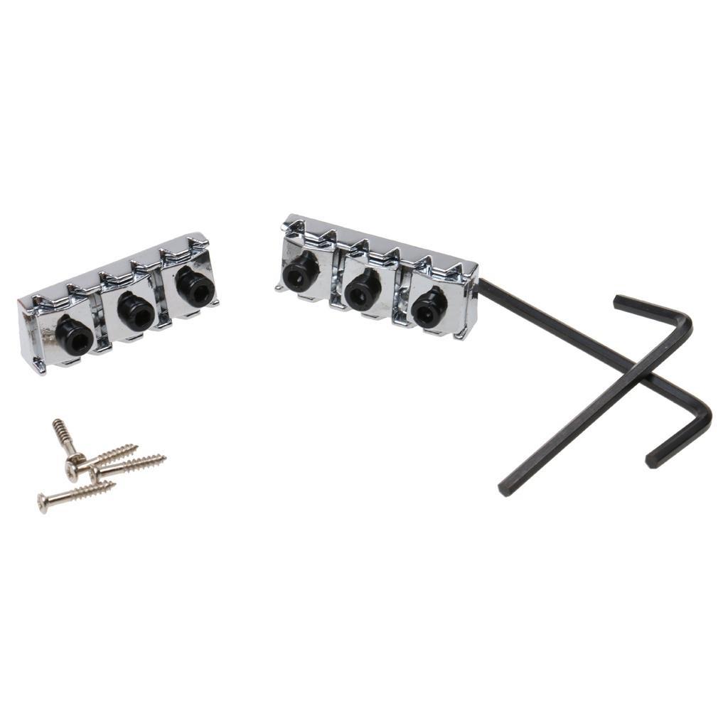 2x Silver Metal Locking Nut String Lock for Floyd Rose Style Electric Guitars