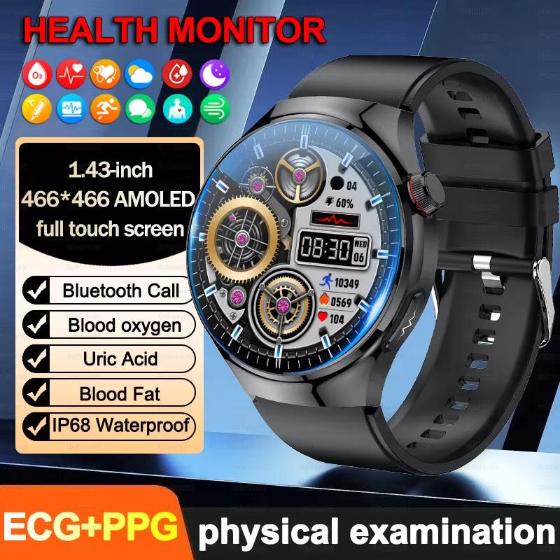2025 Nové Venkovní Sportovní Chytré Hodinky Pánské 1,43" HD AMOLED Displej EKG Fyzikální Vyšetření BT5.0 Hovor Chytré Hodinky pro HUAWEI Xiaomi