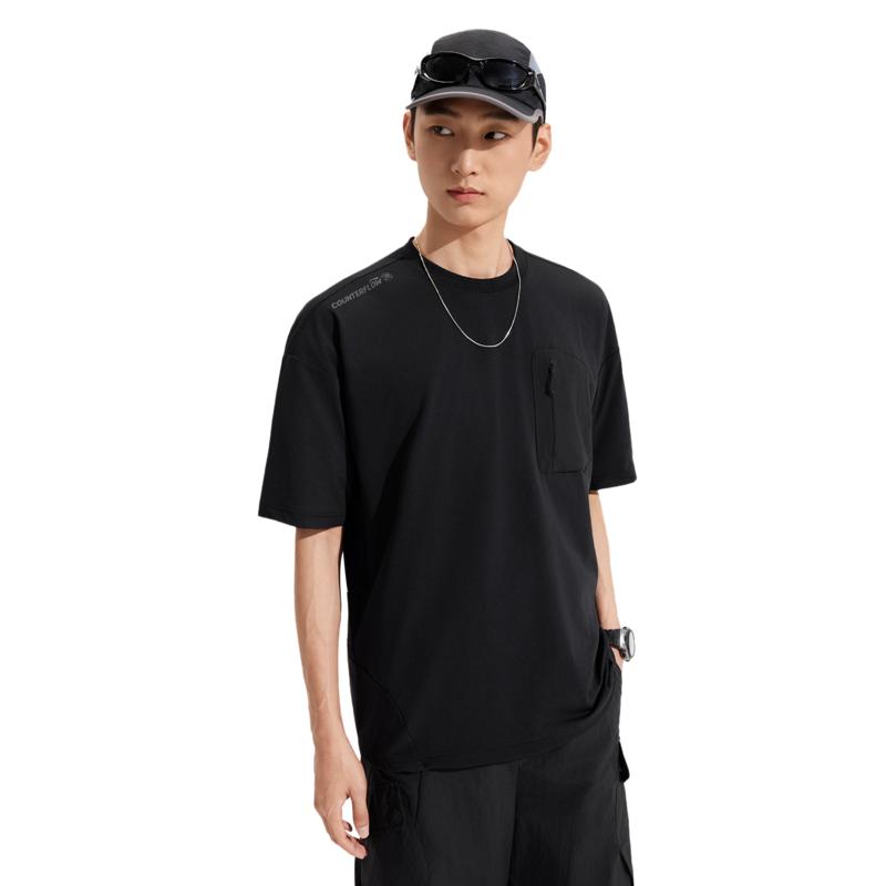 Li Ning CF Breathable Solid Color Loose Fit Short Sleeve T-Shirt Men Tops ATSV637-1