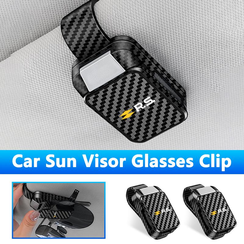 Car Sun Visor Glasses Clip Sunglasses Storage Accessories for Renault RS Talisman Arkana Line Logan Twingo Sandero Trafic Scenic Z5