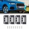 4pc Stainless Steel Car Number Plate Holder Black EU Style License Plate Frame Cover Anti-Corrosion Car Accessories