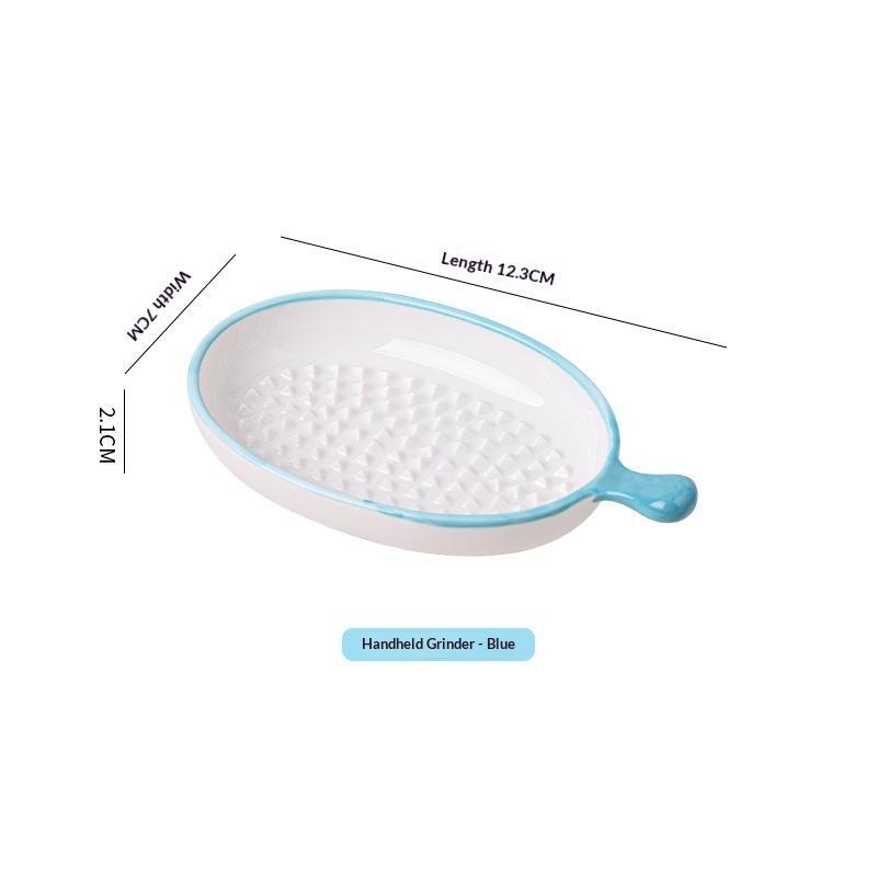 Piatto Grattugia per Aglio in Ceramica Stile Giapponese Lavabile in Lavastoviglie Porcellana per Uso Alimentare Grattugia per Zenzero Wasabi per Pulizia Facile