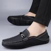 Luxury Genuine Leather Metal Buckle Business Leather Shoes Men Casual Shoes Brand Soft Sole Loafers Comfy Driving Shoes for Men