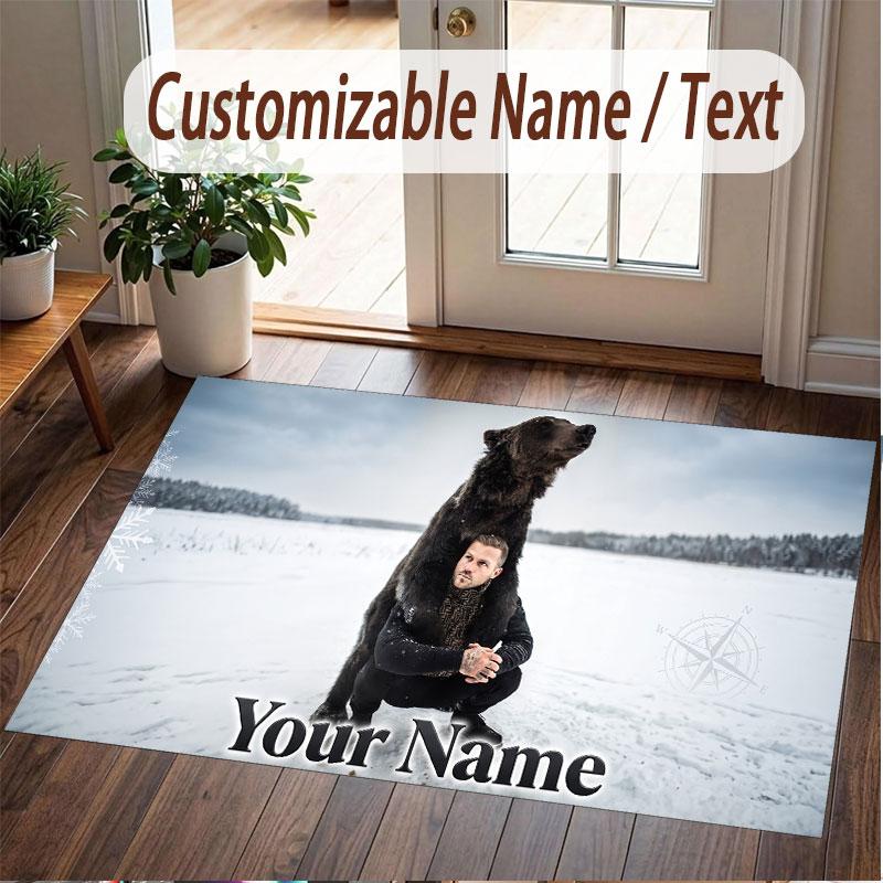 Custom Name Crystal Velvet Rug,Kontra K Comfortable Anti Slip Floor Mat For Room Decoration