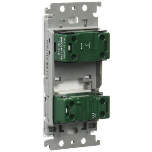 Panasonic Cosmo Series Wide 21 Recessed Switch/Outlet Set Hotaru Switch B Outlet White WTF10016W