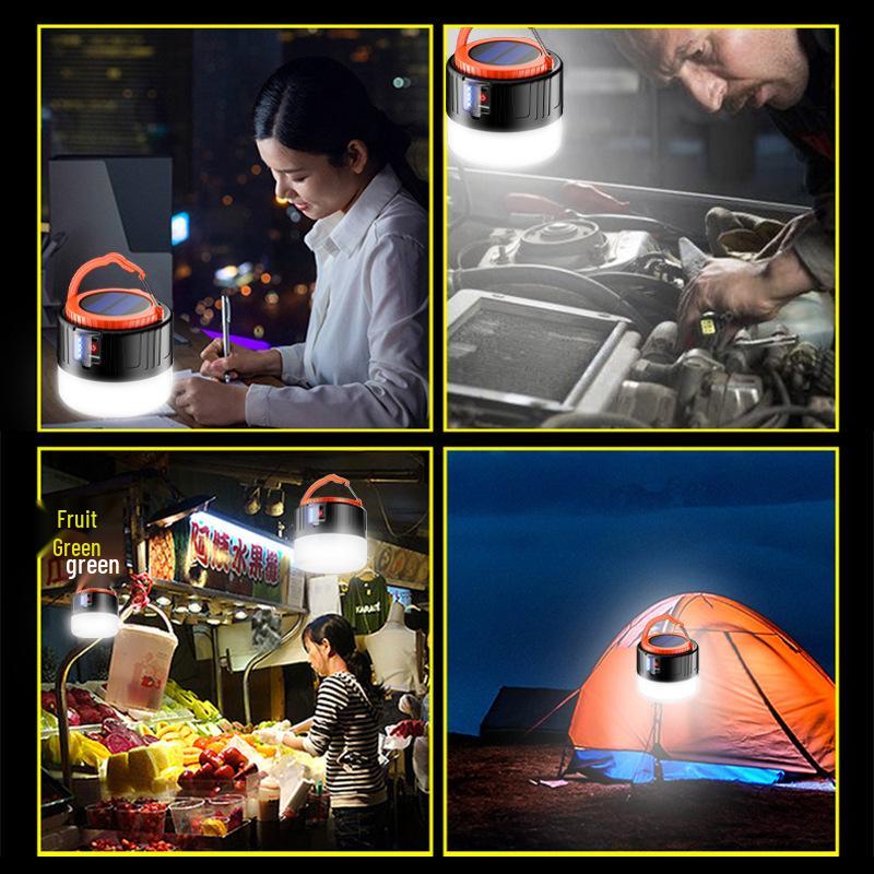 LED Solar Charging Light Bulb for Outdoor Camping and Emergency Power Outages
