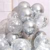 40pcs/set12inch Silver Confetti Latex Balloons Boys Girls Birthday Adult Woman Man B-dayParty Decorations Graduation Decorations