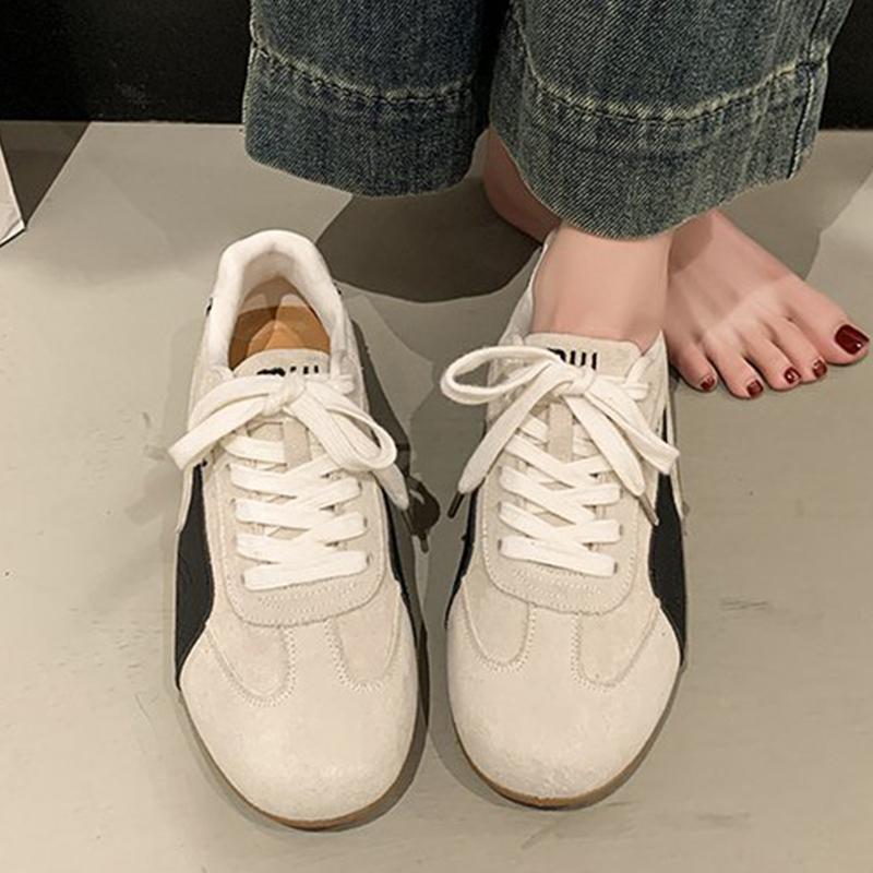Fashion Soft Faux Suede Sneakers Women Autumn Winter 2025 Mix Color Lace Up Sports Shoes Woman Sewing Lightweight Casual Shoes Mujer