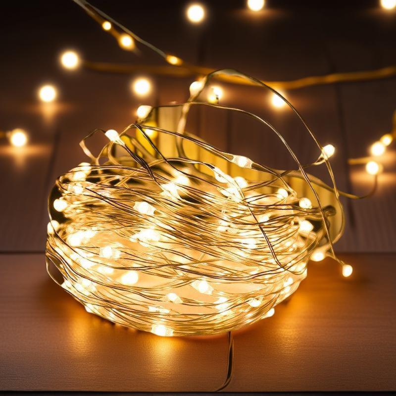 5M Copper Wire LED String Lights Holiday Fairy Lights Garland Christmas Tree Decor Wedding Party DIY