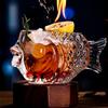 Creative 3D Transparent Fish Shape Bar Cocktail Glass Party Thick Heavy Lovely Smoothies Bowl Cup Cold Drink Tiki Glasses Mug